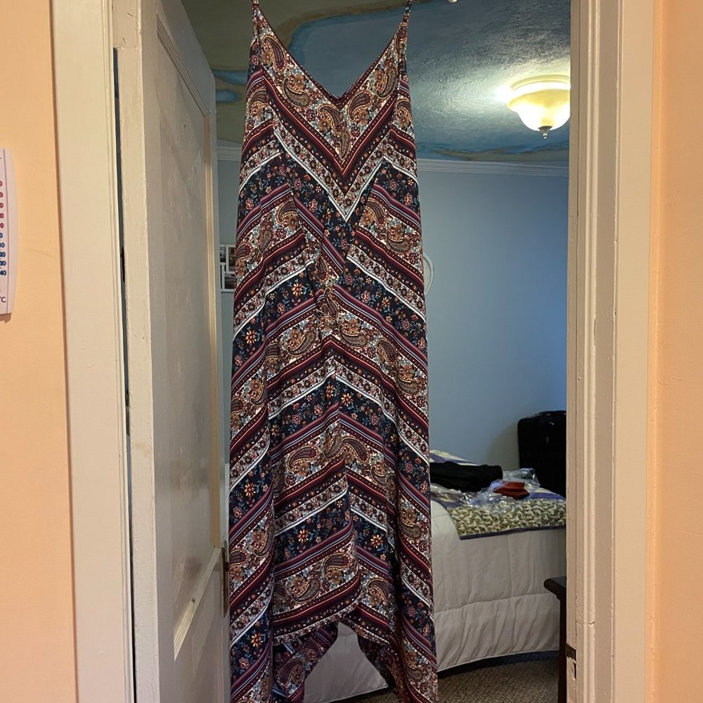 Boho Summer Dress Paisley Petite Lord & Taylor Design Lab XS